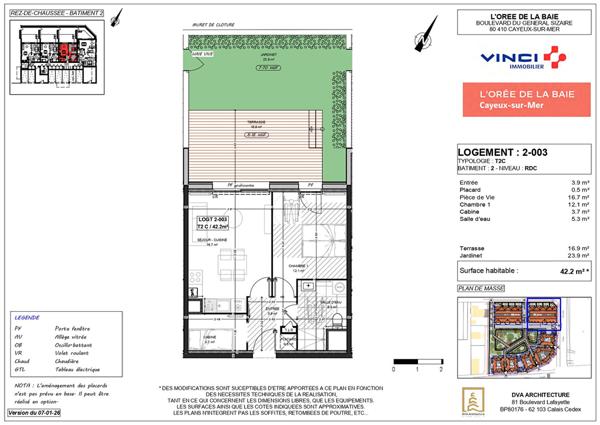 Appartement Cayeux Sur Mer 2 pièces cabine 42.2m² + jardin