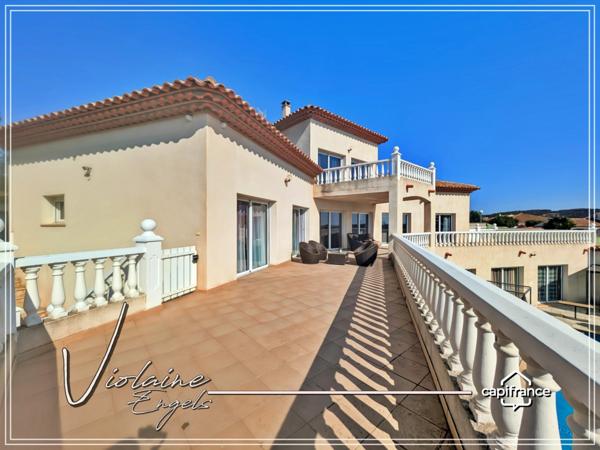 Bages – Vue mer et étang : Villa d’exception de 540 m² avec 7 suites et jardin paysager