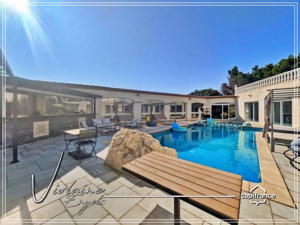 Bages – Vue mer et étang : Villa d’exception de 540 m² avec 7 suites et jardin paysager