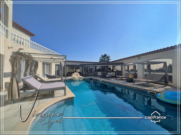 Bages – Vue mer et étang : Villa d’exception de 540 m² avec 7 suites et jardin paysager