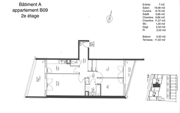 Appartement à vendre    3 pièces • 65,66 m2 Orléans