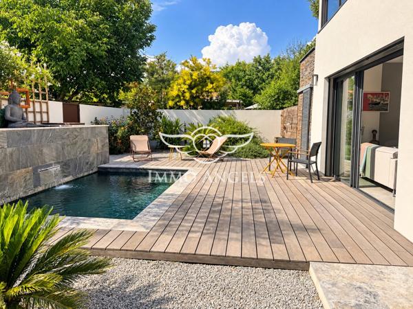 LAVÉRUNE – VILLA CONTEMPORAINE – DPE A – PISCINE – T2 INDÉPENDANT
