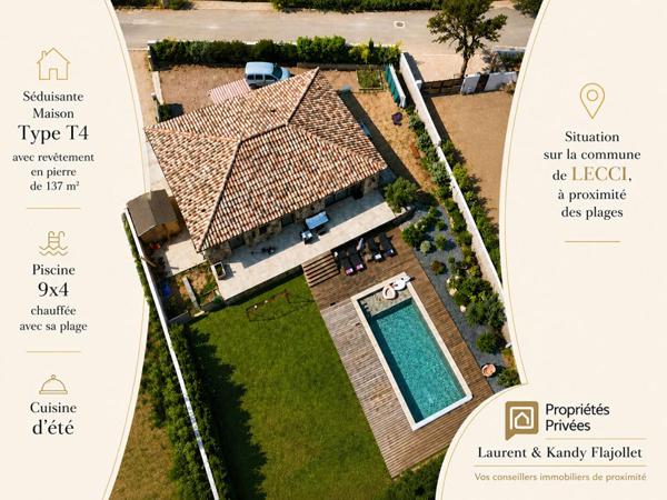 Maison  T4 avec piscine à LECCI (20137) - CORSE DU SUD - FRANCE