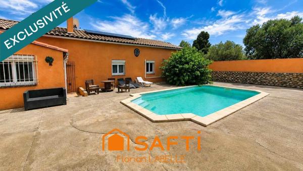 Mas F4 plain-pied avec piscine