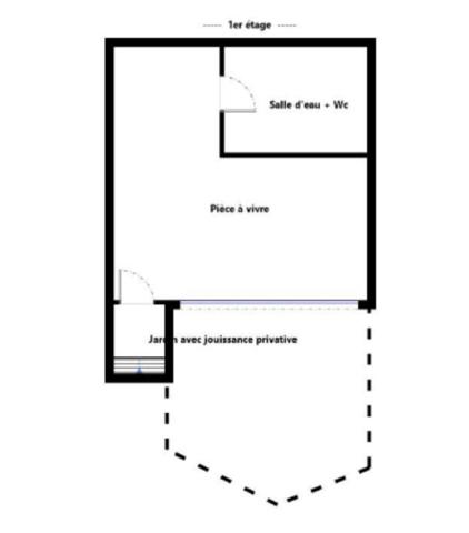 Joli Studio avec son jardin privatif