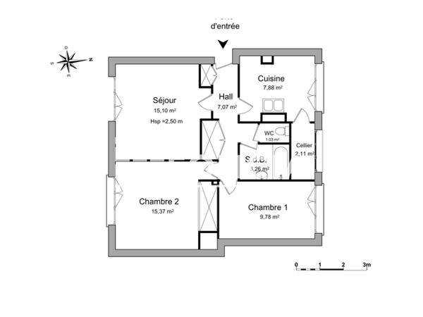 Location Appartement 3 pièces 61.6 m² - 3 ALLEE DES SAULES- LES ROSERAIES Orleans 45100