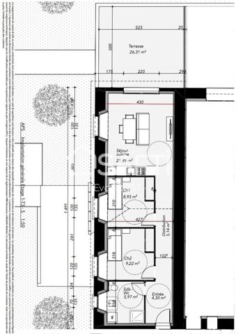Situé à seulement 10 minutes de Besançon : surface brute de 58m2.