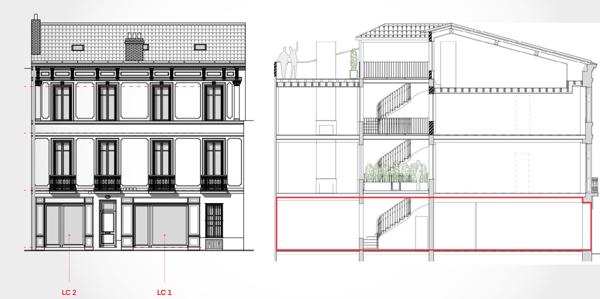 BORDEAUX COURS DE L'YSER - Local commercial loué à vendre
