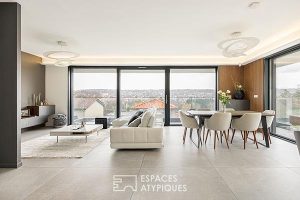 Maison contemporaine d’architecte avec vue panoramique et piscine