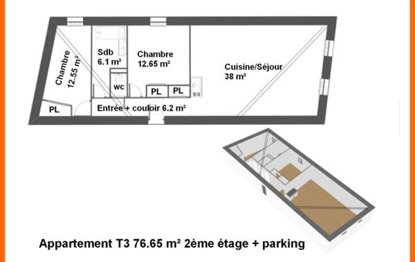 Vente Appartement P3 rénové(e) Montluel   