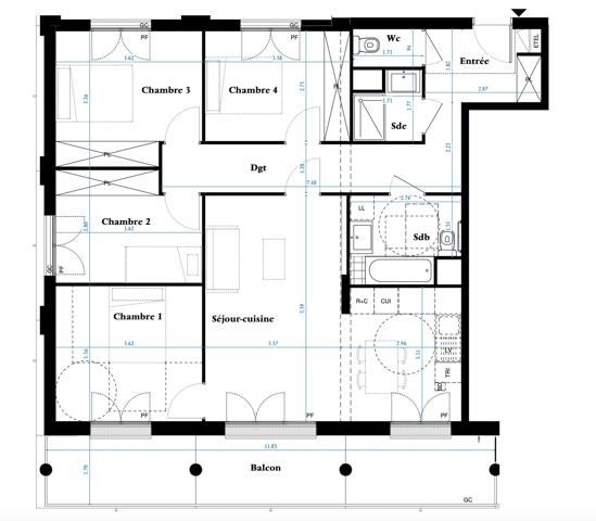 T4/T5 avec Terrasse/Parking - Vue Parc
