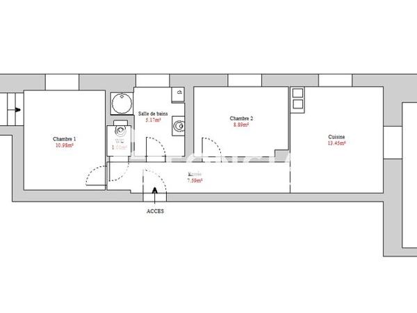 Location Appartement 3 pièces 73.19 m² - 138 RUE DE LA REPUBLIQUE Guebwiller 68500