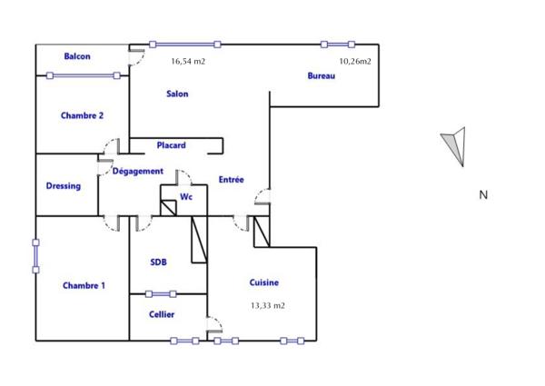 Appartement à vendre 3 pièces 77 m² Tarbes