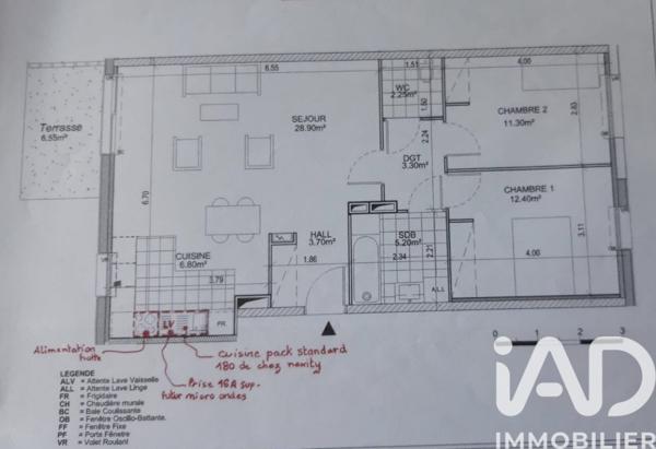 Appartement à vendre 3 pièces 73 m² Mons-en-Barœul