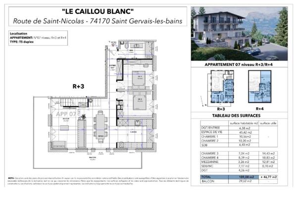 LE CAILLOU BLANC - Appartement T4 à SAINT-NICOLAS-DE-VEROCE
