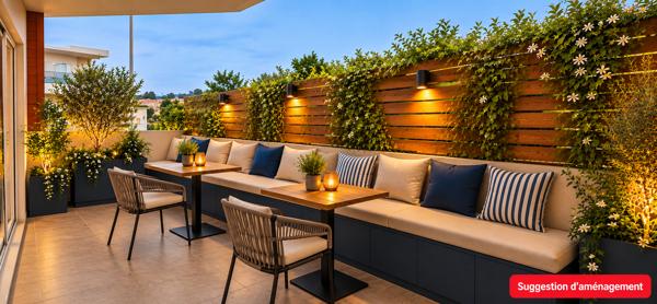 Exclusivité ERA IMMOBILIER : Superbe Appartement 3 pièces avec  2 Terrasses et place parking en sous sol
