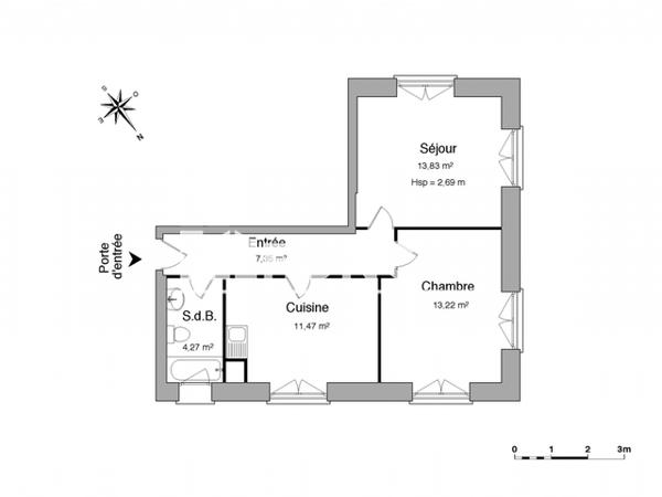 Location Appartement 2 pièces 50.14 m² - 20 RUE BLANCHARD Thonon-les-bains 74200