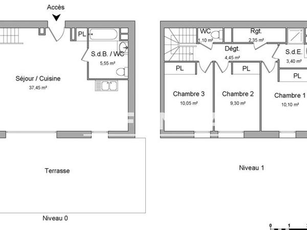 Location Appartement 4 pièces 83.8 m² - 10 ALLEES ANGELIQUE D'HANNETAIRE Toulouse 31300