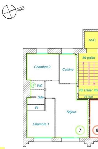Appartement F3 à vendre  3 pièces - 49,90 m2 ST NAZAIRE - 44