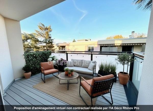 Tassin-la-Demi-Lune – 3 pièces avec balcon, garage et cave – étage élevé – DPE C