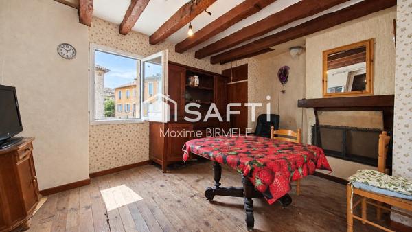 Ensemble immobilier : Maison + grange + terrain en zone constructible