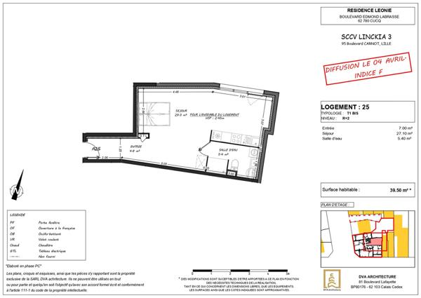 Appartement Stella 1 pièce 39.50 m²