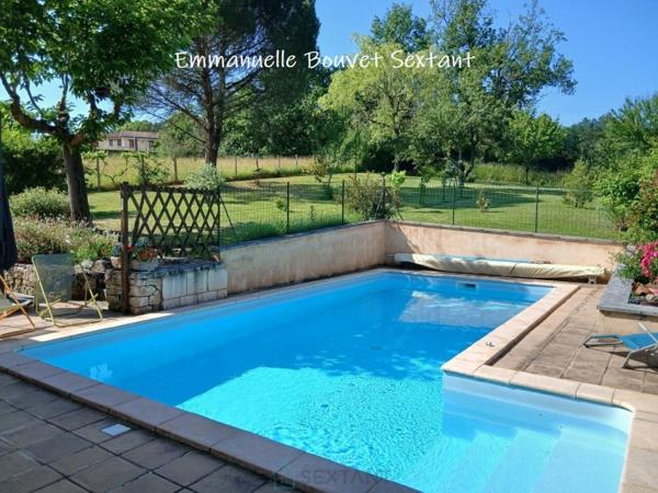 Charmante maison en pierre, situation privilégiée, piscine, 3 à 4 chambres, bureau, piscine, dépendance, sur 3250 m2