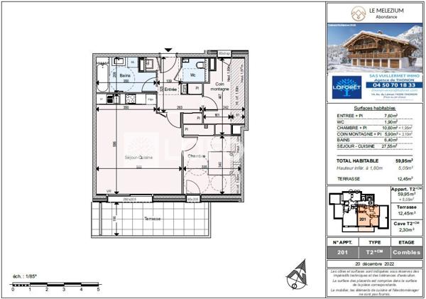 Achat appartement Abondance - 2 pièce(s) - 65 m² - 388 000 €