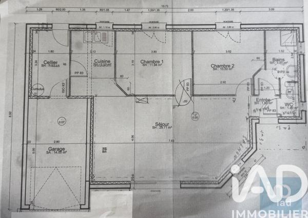 Maison à vendre 3 pièces 73 m² La Chapelle-sur-Erdre