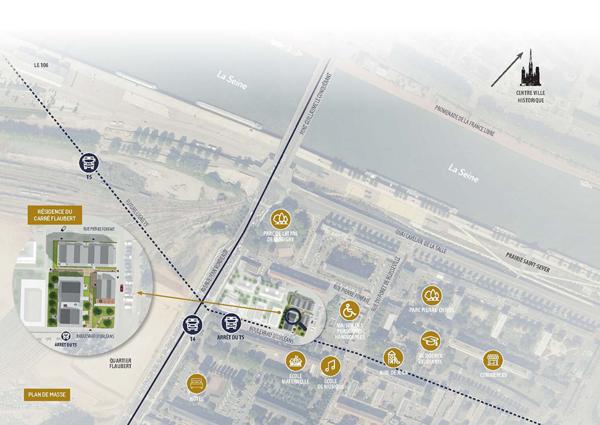 Appartement T3 neuf avec balcon sur Rouen