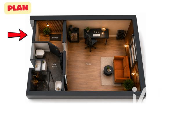 Studio à vendre 16 m² Bourg-la-Reine