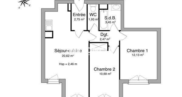 Location Appartement 3 pièces 54.04 m² - Corbeil-essonnes 91100