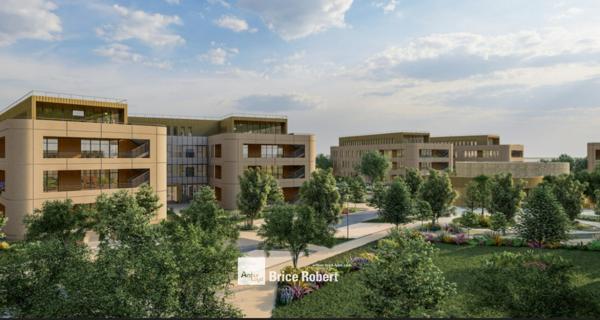 Bureaux à louer à Genas dans immeuble mixte avec label BREEAM Very Good