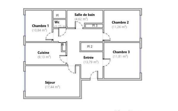 Appartement à vendre    4 pièces • 80,24 m2 Saint-Ouen