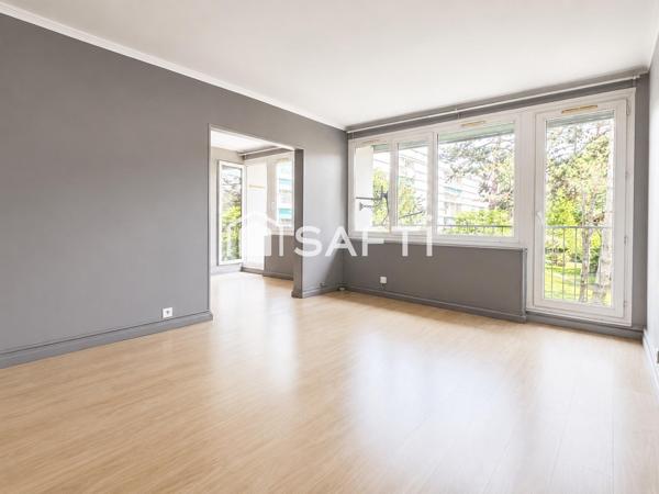 Spacieux 3 chambres, balcon sud, sécurisé