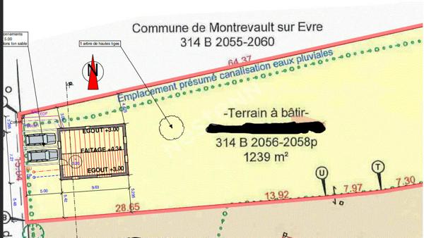 Terrain Montrevault Sur Evre d'environ1239 m2