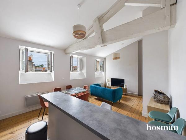 Superbe appartement 2 pièces de 46 m² - Lumineux dernier étage avec vue sur les toits - Donne sur rue du loup, Bordeaux