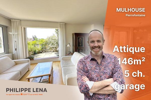 Un grand attique au sein d'un parc privé !