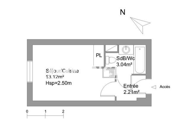 Location Studio 18.37 m² - 98 AVENUE ROGER SALENGRO Villeurbanne 69100