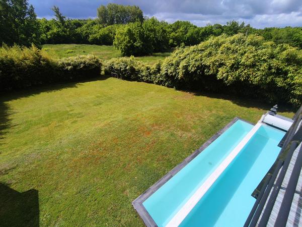 Pontonx-sur-l'Adour, Maison d'architecte avec piscine a débordement -Vue Panoramique