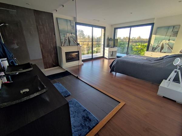 Pontonx-sur-l'Adour, Maison d'architecte avec piscine a débordement -Vue Panoramique