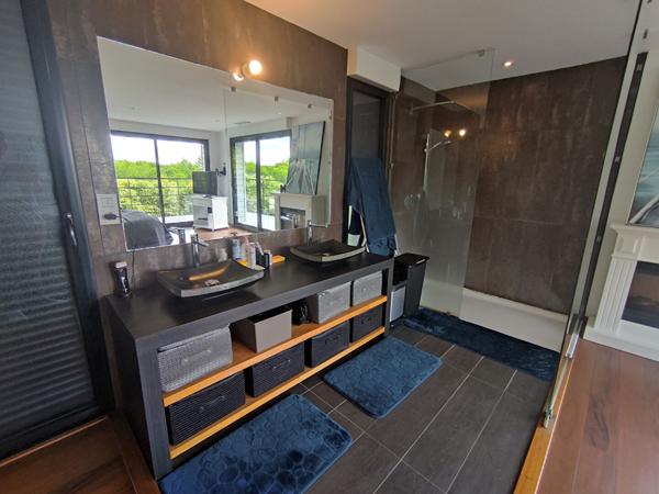 Pontonx-sur-l'Adour, Maison d'architecte avec piscine a débordement -Vue Panoramique