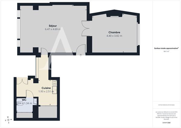 Appartement Roubaix 2 pièce(s) 59.86 m2
