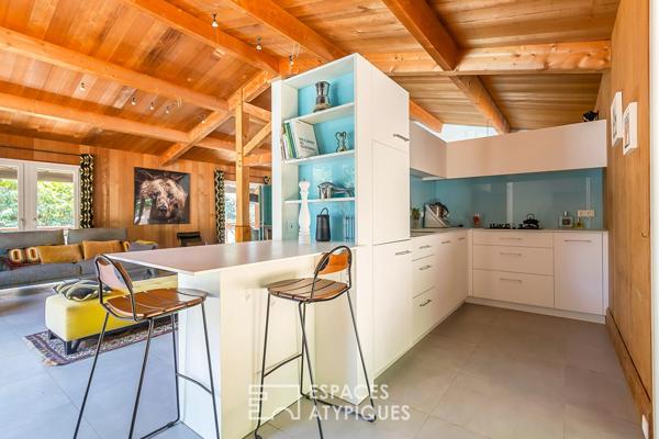 Maison chalet sur les hauteurs de Limonest, avec piscine