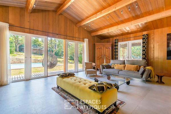 Maison chalet sur les hauteurs de Limonest, avec piscine