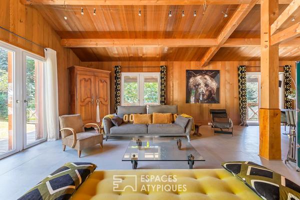 Maison chalet sur les hauteurs de Limonest, avec piscine