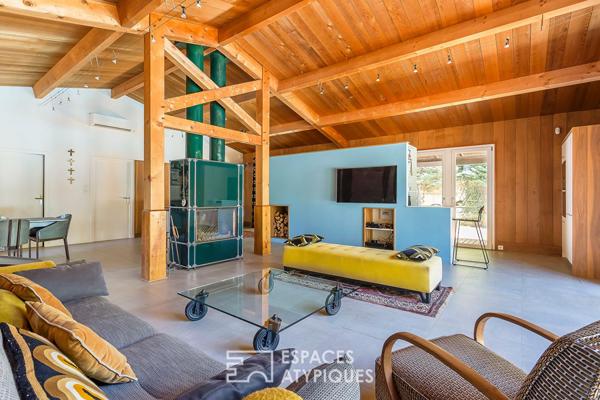 Maison chalet sur les hauteurs de Limonest, avec piscine