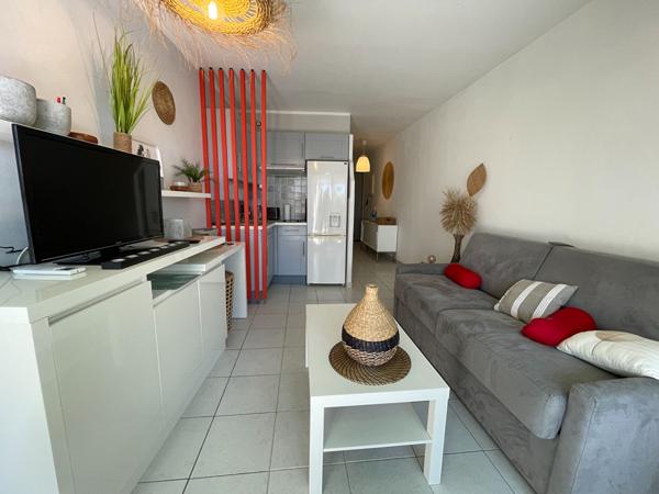 Appartement La Grande Motte de 27 M2 (20,5 loi carrez) dont 6 M2 de loggia fermée par VR électrique et séparation plastifiée