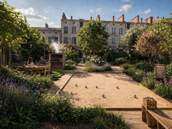 GRAND 3 PIECES 45 M² - JARDIN – CHARTRONS-BASSIN A FLOT