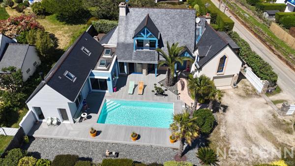 SAINT-PIERRE-QUIBERON - Propriété avec piscine et aperçu mer située à 100 mètres des plages de la baie !